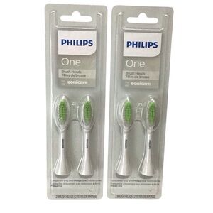 Philips One Sonicare Replacement Brush Heads in White and Green 2 - 2‎ Packs